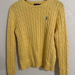 Ralph Lauren Sunny Yellow Cable Knit Sweater